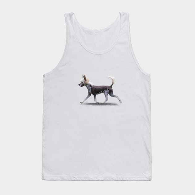 The Chinese Crested Dog Tank Top by Elspeth Rose Design